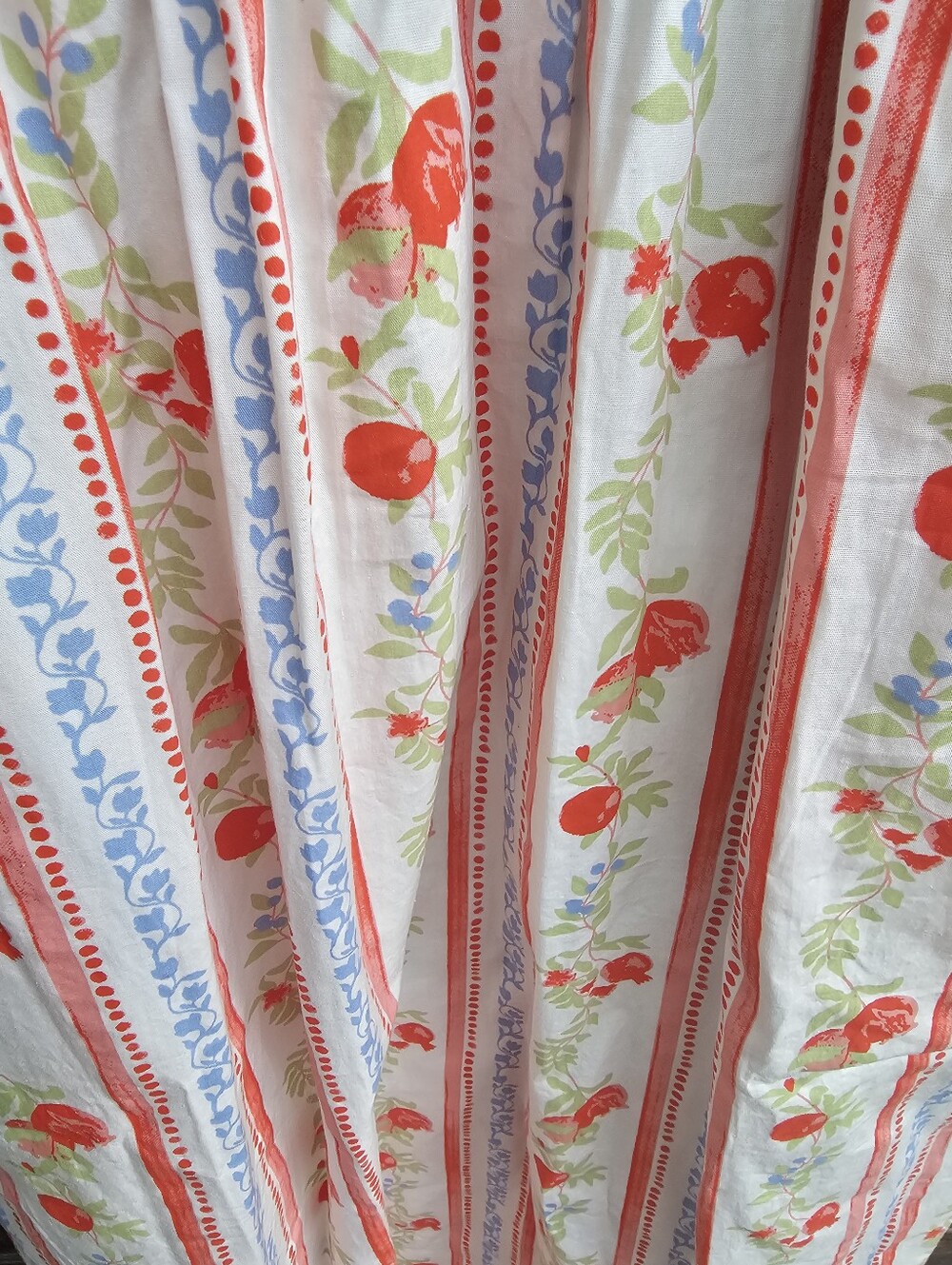Tuckernuck Cream Midi Dress with Coral Floral Stripes - Picture 9 of 10